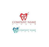 dental cuidado creativo concepto logo diseño modelo vector