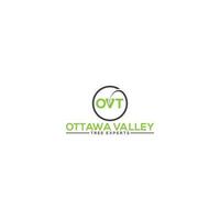 OVT letter leaf logo design on white background. OVT creative initials letter IT logo concept. OVT letter design. vector