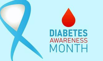 Diabetes awareness month. Vector template for banner, greeting card, poster with background. Vector illustration.