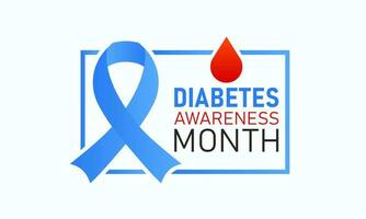 Diabetes awareness month. Vector template for banner, greeting card, poster with background. Vector illustration.