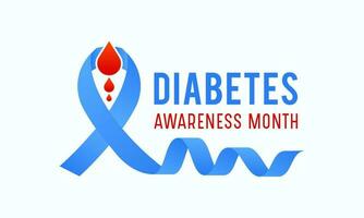 Diabetes awareness month. Vector template for banner, greeting card, poster with background. Vector illustration.