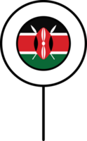 Kenya drapeau cercle épingle icône. png