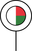 Madagascar bandera circulo alfiler icono. png