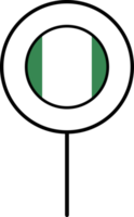 Nigeria drapeau cercle épingle icône. png