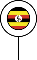 Uganda bandera circulo alfiler icono. png