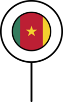 Cameroon flag circle pin icon. png