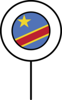 Republic of the Congo flag circle pin icon. png