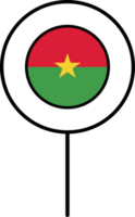 Burkina Faso flag circle pin icon. png