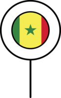 Senegal bandera circulo alfiler icono. png