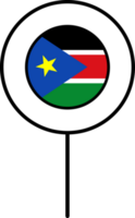 South Sudan flag circle pin icon. png