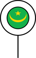 Mauritânia bandeira círculo PIN ícone. png