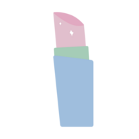 Handrawn pastel cosmetic product png