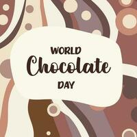 Lettering World chocolate day. Idea for poster, postcard. Vector. vector