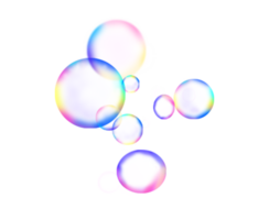 Colorful soap bubbles png