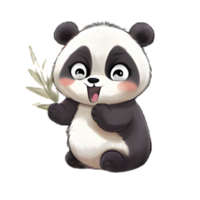 panda Pals carino cartone animato panda illustrazione png