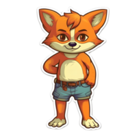 Enchanting Tails  Cute Cartoon Fox Characters png