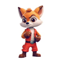 Playful and Lively Captivating Illustration of a Cute Cartoon Fox png