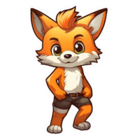 Sly and Sweet  Cute Cartoon Fox Illustrations png