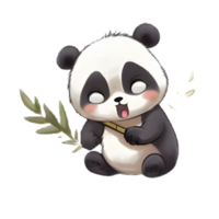 panda amigos linda dibujos animados panda ilustración png