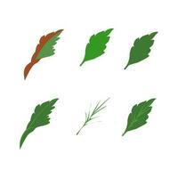 Set of watercolor green leaves elements. Collection botanical vector isolated on white background suitable for Wedding Invitation, save the date, thank you, or greeting card.