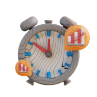 3d illustration business chart change time png