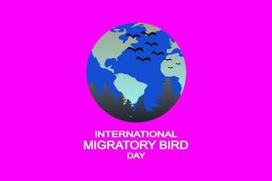 ilustración gráfica vectorial de un grupo de pájaros volando sobre el bosque, perfecto para el día mundial de las aves migratorias, celebración, tarjeta de felicitación, etc. vector