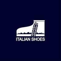 Italian shoes logo design template. modern eleghant illustration.vector vector