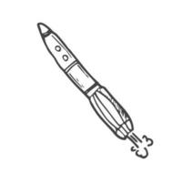 Doodle icon. Rocket. vector illustration