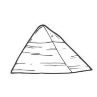 Great Pyramid of Giza hand drawn illustration vector on isolated background,landmark of Egypt