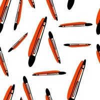 Seamless pattern Doodle pen. Back to school. Training, education. Write vector
