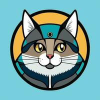 gato mascota logo vector ilustración eps 10