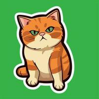 Cat Cute Chibi Kawai Funny Vector Illustration eps 10