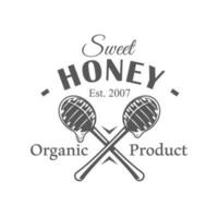 Vintage honey label vector