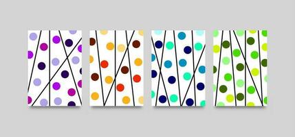 Full color and minimalist polka dot background vector