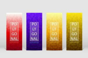 Vertical polygonal banner background. Abstract background vector