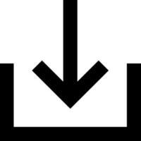 flecha descargar icono vector