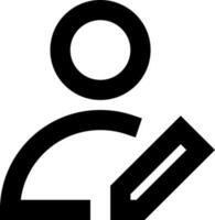 Edit user icon vector