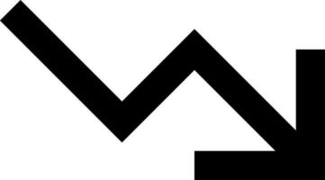 Trending down arrow vector