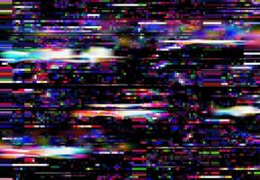 Glitch on TV, broken computer screen background vector