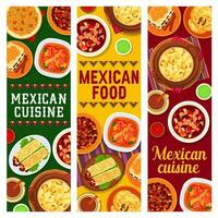 mexicano cocina comida vector pancartas