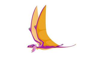 Cartoon Dimorphodon dinosaur character of Jurassic vector