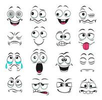 Face expression isolated vector feelings icons set