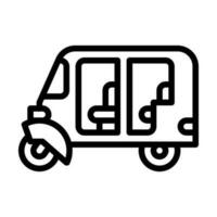 rickshaw line style icon, vector icon can be used for mobile, ui, web