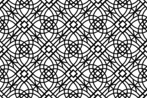 Abstract floral, lace, trim seamless pattern. Repeating pattern with floral elements and ornaments. Line art design, mandala pattern. vector