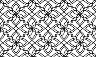 Abstract floral, lace, trim seamless pattern. Repeating pattern with floral elements and ornaments. Line art design, mandala pattern. vector