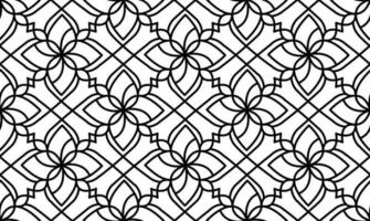 Abstract floral, lace, trim seamless pattern. Repeating pattern with floral elements and ornaments. Line art design, mandala pattern. vector