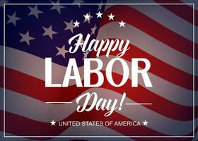 Happy Labor day, USA holiday vector greeting card