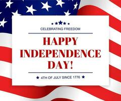 USA Independence Day vector greeting card