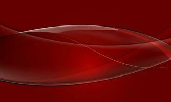 Abstract red glass glossy curve wave design modern luxury futuristic background vector