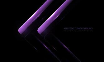 Abstract twin purple arrow grass glossy direction geometric on black design modern luxury futuristic technology creative background vector